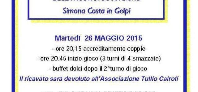 Torneo di Burraco, 26 maggio 2015 a Como