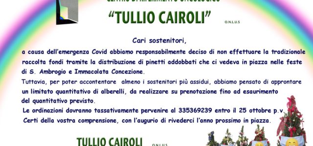 2 ottobre 2020: AVVISO PER TUTTI I NOSTRI SOSTENITORI