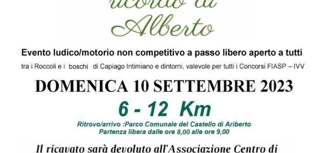 CAMMINIAMO IN RICORDO DI ALBERTO
